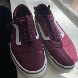 Maroon Vans size 8